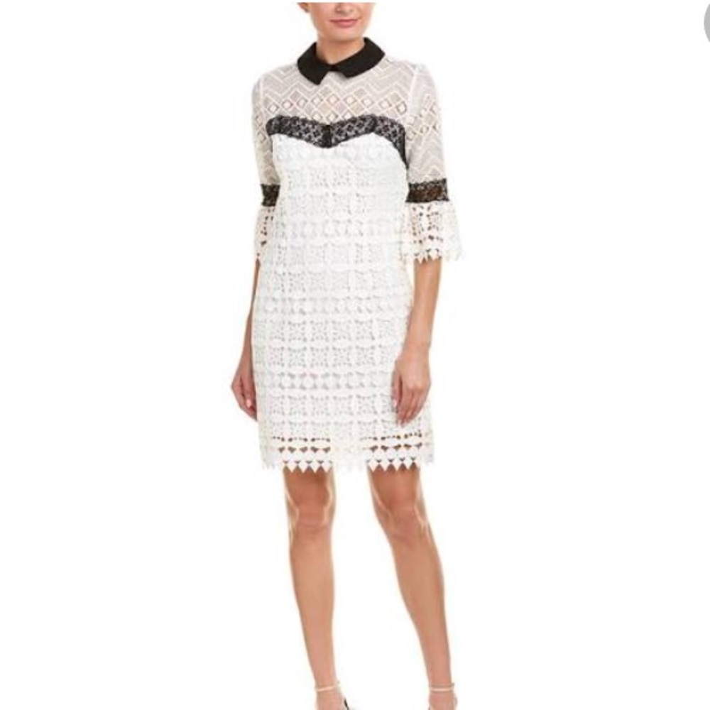 Nanette Nanette Lepore White Lace Eyelet Sheath
